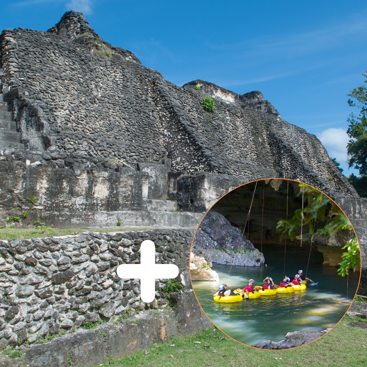 Xunantunich Mayan Temple with Cave Tubing